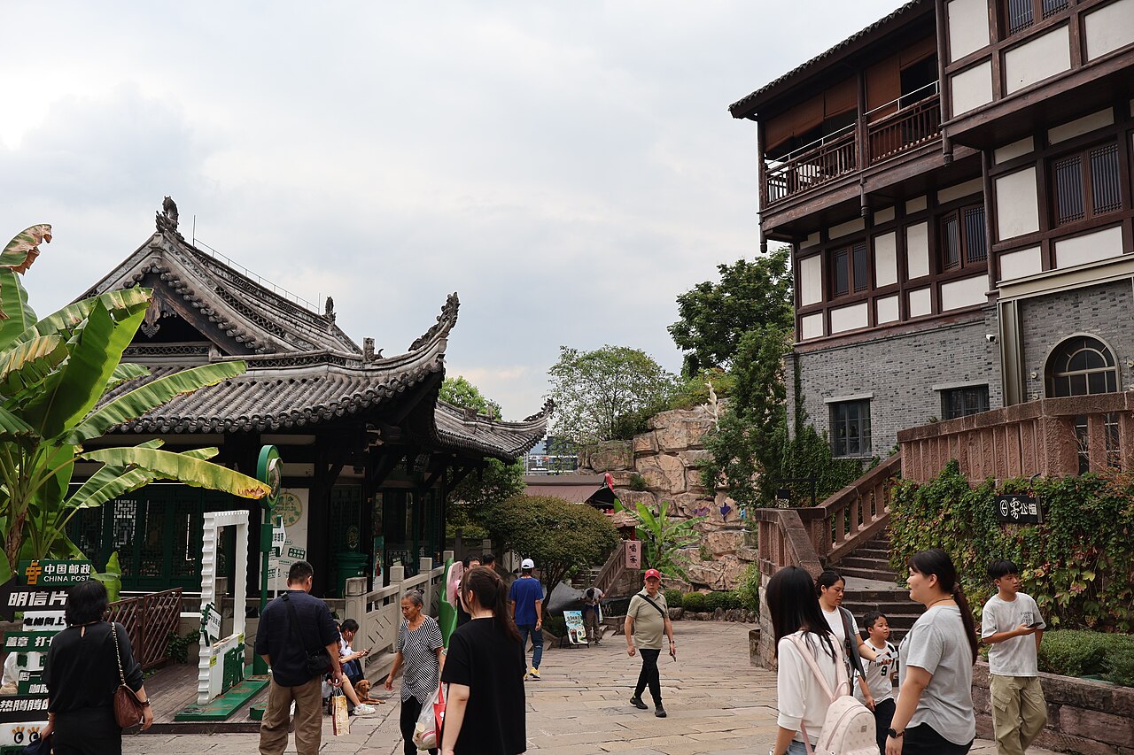 磁器口古镇街景实拍